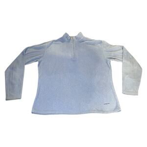 Patagonia Vintage Women's Light Blue Capilene Expedition Weight Fleece 1/4 Zip L